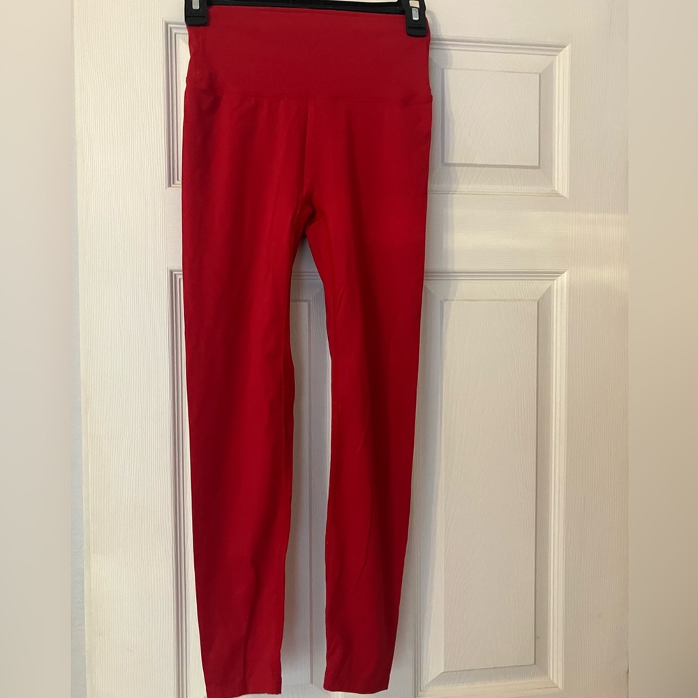 Red Lululemon leggings size 4